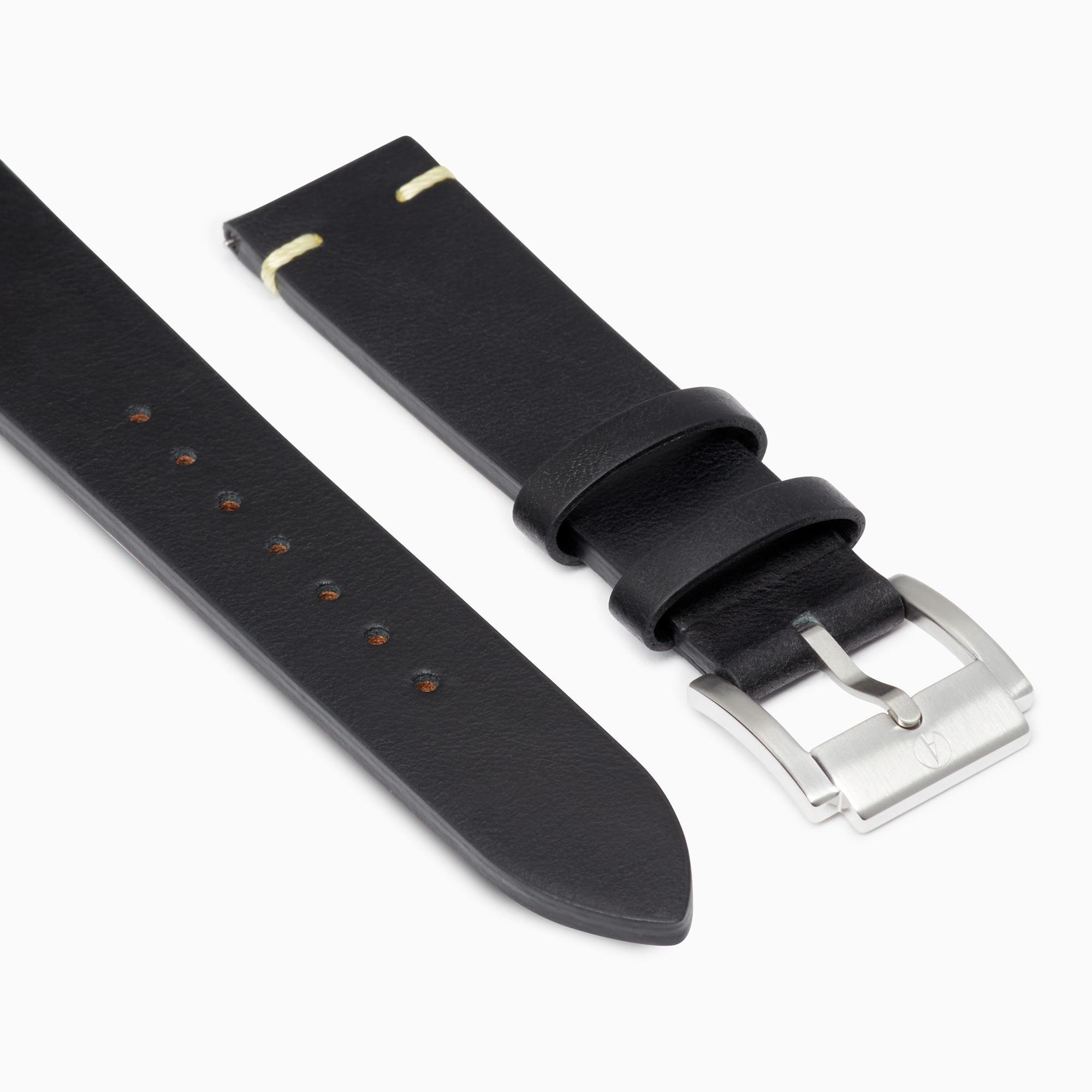 Accurist Dive Men's Black Leather 20mm Strap